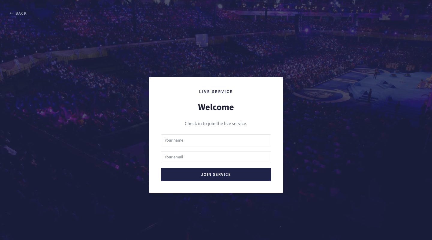 The Christ Embassy Croydon live service check-in