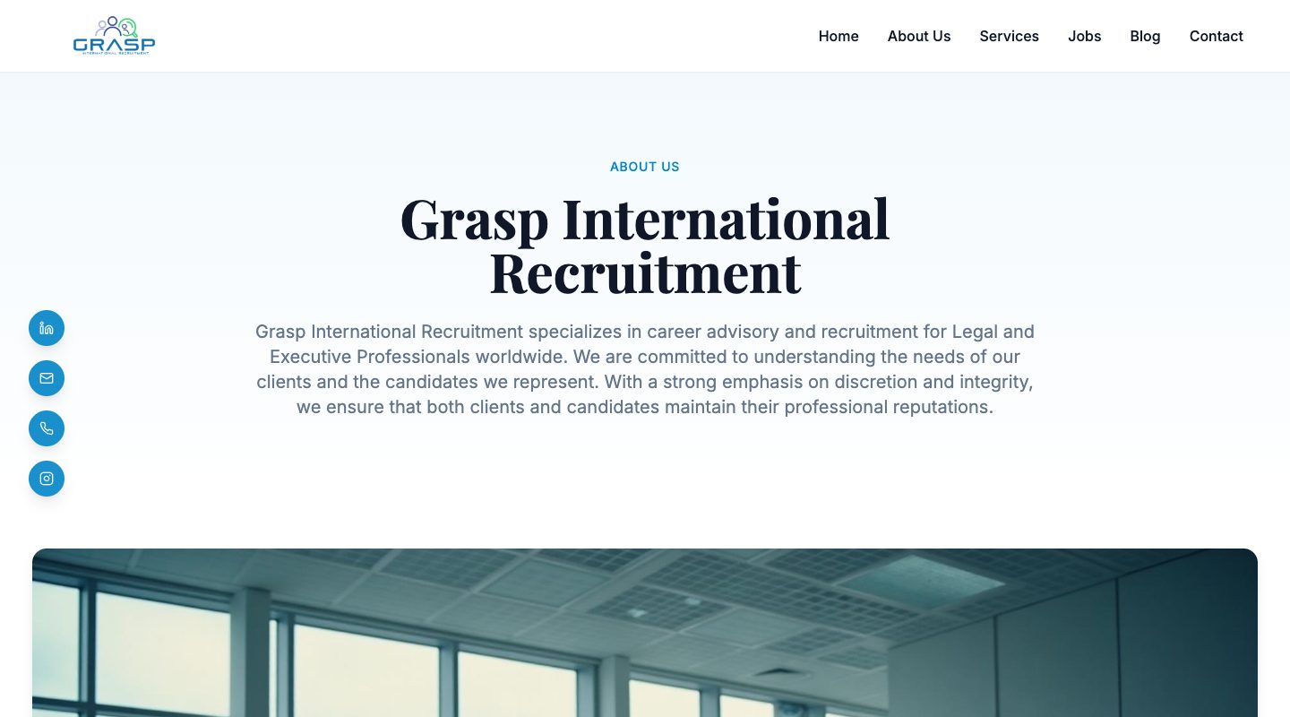 The GRASP International Recruitment about page