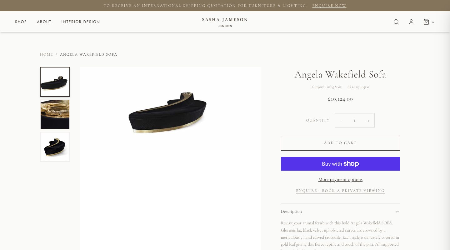The Sasha Jameson Interiors product page